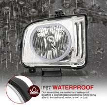 Load image into Gallery viewer, Ford Mustang 2005-2009 LED DRL Halo Headlights Chrome Housing Clear Len Clear Reflector (Halogen Models Only)