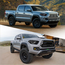 Load image into Gallery viewer, Toyota Tacoma 2016-2023 Factory Style Projector Headlights Black Housing Clear Len Clear Reflector (Models with Factory LED DRL Headlights Only)