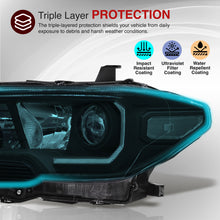 Load image into Gallery viewer, Toyota Tacoma 2016-2023 Factory Style Projector Headlights Black Housing Clear Len Clear Reflector (Models with Factory LED DRL Headlights Only)