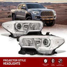 Load image into Gallery viewer, Toyota Tacoma 2016-2023 Factory Style Projector Headlights Chrome Housing Clear Len Clear Reflector (Models with Factory LED DRL Headlights Only)