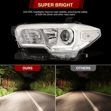 Load image into Gallery viewer, Toyota Tacoma 2016-2023 Factory Style Projector Headlights Chrome Housing Clear Len Clear Reflector (Models with Factory LED DRL Headlights Only)