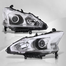 Load image into Gallery viewer, Nissan Altima Sedan 2013-2015 Factory Style Projector Headlights Chrome Housing Clear Len Clear Reflector (Halogen Models Only)