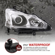 Load image into Gallery viewer, Nissan Altima Sedan 2013-2015 Factory Style Projector Headlights Chrome Housing Clear Len Clear Reflector (Halogen Models Only)