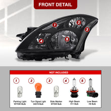 Load image into Gallery viewer, Nissan Altima Sedan 2010-2012 Factory Style Projector Headlights Black Housing Clear Len Clear Reflector (Halogen Models Only)