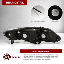 Load image into Gallery viewer, Honda Civic Sedan 2006-2011 LED DRL Bar Factory Style Headlights Chrome Housing Clear Len Clear Reflector