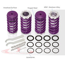 Load image into Gallery viewer, Acura Integra 1990-2001 / Honda Civic 1988-2000 / CRX 1988-1991 / Del Sol 1993-1997 Coilover Sleeves Kit Purple (Silver Sleeves)