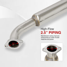 Load image into Gallery viewer, Honda Civic SI Coupe 2006-2011 N1 Style Stainless Steel Catback Exhaust System (Piping: 2.5" / 65mm | Tip: 4.5")