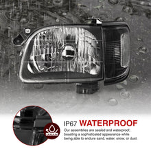 Load image into Gallery viewer, Toyota Tacoma 2001-2004 Factory Style Headlights + Corners Black Housing Clear Len Clear Reflector