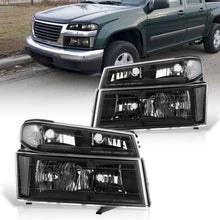 Load image into Gallery viewer, Chevrolet Colorado 2004-2012 Factory Style Headlights + Bumpers Black Housing Clear Len Clear Reflector