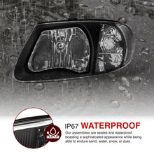 Load image into Gallery viewer, Chrysler Town & Country 2001-2007 / Grand Voyager 2001-2002 / Voyager 2001-2003 / Dodge Grand Caravan 2001-2007 Factory Style Headlights Black Housing Clear Len Clear Reflector (Halogen Models Only)