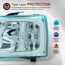 Load image into Gallery viewer, Chevrolet Silverado 2007-2013 LED DRL Bar Factory Style Headlights Chrome Housing Clear Len Clear Reflector