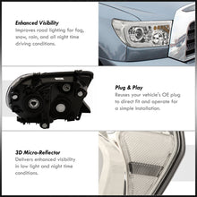 Load image into Gallery viewer, Toyota Tundra 2007-2013 / Sequoia 2008-2017 LED DRL Bar Projector Headlights Chrome Housing Clear Len Clear Reflector
