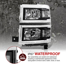 Load image into Gallery viewer, Chevrolet Silverado 1500 2014-2015 Factory Style Headlights Black Housing Clear Len Clear Reflector (Will Not Fit 2500 & HD Models)