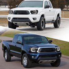 Load image into Gallery viewer, Toyota Tacoma 2012-2015 LED DRL Bar Factory Style Headlights Black Housing Clear Len Clear Reflector