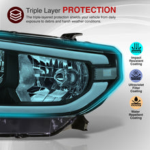 Load image into Gallery viewer, Toyota Tundra 2014-2021 LED DRL Bar Factory Style Headlights Black Housing Clear Len Clear Reflector (Halogen Models Only)