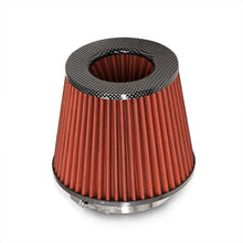Load image into Gallery viewer, Universal 3.875" Air Filter Carbon Top / Red Body / Carbon Bottom
