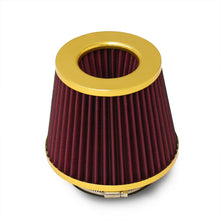 Load image into Gallery viewer, Universal 3.875" Air Filter Gold Top / Red Body / Gold Bottom