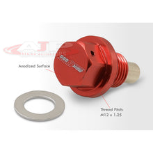 Load image into Gallery viewer, Oil Pan Magnetic Bolt with Gasket M12 x 1.25 Red for Infiniti/Lexus/Nissan/Toyota