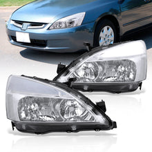 Load image into Gallery viewer, Honda Accord 2003-2007 LED DRL Bar Factory Style Headlights Chrome Housing Clear Len Clear Reflector