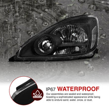Load image into Gallery viewer, Toyota Sienna 2004-2005 Factory Style Headlights Black Housing Clear Len Clear Reflector (Halogen Models Only)