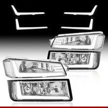 Load image into Gallery viewer, Chevrolet Avalanche (Plastic Body Cladding Models Only) 2002-2006 LED DRL Bar Factory Style Headlights + Bumpers Chrome Housing Clear Len Clear Reflector