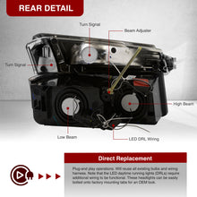 Load image into Gallery viewer, Chevrolet Avalanche (Plastic Body Cladding Models Only) 2002-2006 LED DRL Bar Factory Style Headlights + Bumpers Chrome Housing Clear Len Clear Reflector