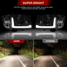 Load image into Gallery viewer, Toyota Tacoma 2001-2004 LED DRL Bar Factory Style Headlights + Corners Black Housing Clear Len Clear Reflector