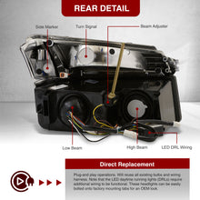 Load image into Gallery viewer, Chevrolet Avalanche (Plastic Body Cladding Models Only) 2002-2006 Sequential LED DRL Bar Projector Headlights + Bumpers Chrome Housing Clear Len Clear Reflector