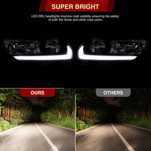 Load image into Gallery viewer, Honda Civic Coupe 2006-2011 LED DRL Bar Factory Style Headlights Black Housing Clear Len Clear Reflector