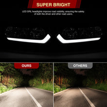 Load image into Gallery viewer, Honda Civic Coupe 2006-2011 Sequential LED DRL Bar Factory Style Headlights Black Housing Clear Len Clear Reflector