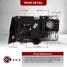 Load image into Gallery viewer, GMC C/K 1500 2500 3500 1994-2000 LED DRL Bar Projector Headlights + Bumpers + Corners Black Housing Clear Len Clear Reflector