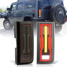 Load image into Gallery viewer, Hummer H2 2003-2009 LED Tail Lights Black Housing Smoke Len