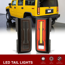 Load image into Gallery viewer, Hummer H2 2003-2009 LED Tail Lights Black Housing Smoke Len
