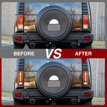Load image into Gallery viewer, Hummer H2 2003-2009 LED Tail Lights Black Housing Smoke Len