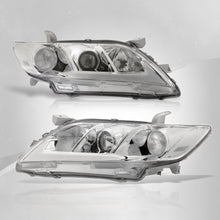 Load image into Gallery viewer, Toyota Camry 2007-2009 LED DRL Bar Factory Style Headlights Chrome Housing Clear Len Clear Reflector