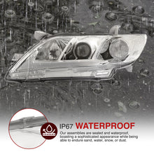 Load image into Gallery viewer, Toyota Camry 2007-2009 LED DRL Bar Factory Style Headlights Chrome Housing Clear Len Clear Reflector