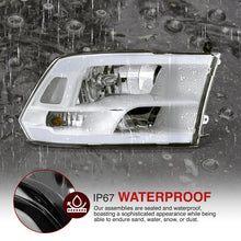 Load image into Gallery viewer, Dodge Ram 1500 2009-2018 / Ram 2500 3500 2010-2018 LED DRL Bar Factory Style Headlights White Housing Clear Len Clear Reflector (Dual / Quad Models Headlamps Only)