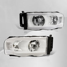Load image into Gallery viewer, Dodge Ram 1500 2002-2005 / Ram 2500 3500 2003-2005 LED DRL Bar Factory Style Headlights White Housing Clear Len Clear Reflector