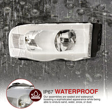 Load image into Gallery viewer, Dodge Ram 1500 2002-2005 / Ram 2500 3500 2003-2005 LED DRL Bar Factory Style Headlights White Housing Clear Len Clear Reflector