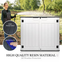 Load image into Gallery viewer, AJP Distributors 4.5ft x 2.8ft 47 Cu Ft Outdoor Storage Shed, Waterproof Resin Horizontal Storage Box w/ Lid & Lockable Doors for Backyard Garden Patio Pool - Bike Cushion Garbage Can Tools Lawn Mower