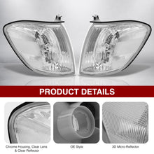Load image into Gallery viewer, Toyota Tundra (Double Cab / 4 Door Models Only) 2005-2006 / Sequoia 2005-2007 Factory Style Corners Chrome Housing Clear Len Clear Reflector