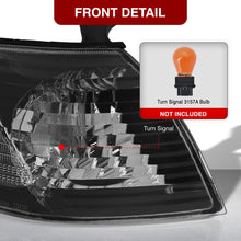 Load image into Gallery viewer, Toyota Camry 2000-2001 Factory Style Corner Light Right Passenger Side Black Housing Clear Len Clear Reflector