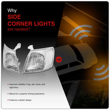 Load image into Gallery viewer, Toyota Camry 2000-2001 Factory Style Corner Light Right Passenger Side Chrome Housing Clear Len Clear Reflector