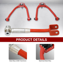 Load image into Gallery viewer, Nissan 350Z 2003-2009 / Infiniti G35 2003-2007 Front Upper & Rear Control Arms Camber Kit Red