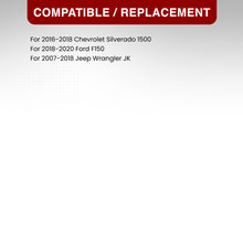 Load image into Gallery viewer, Chevrolet Silverado 1500 2016-2018 / 2018-2020 Ford F-150 / 2007-2018 Jeep Wrangler JK Front Bumper Grille Amber LED DRL Running Lights