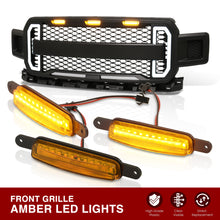 Load image into Gallery viewer, Chevrolet Silverado 1500 2016-2018 / 2018-2020 Ford F-150 / 2007-2018 Jeep Wrangler JK Front Bumper Grille Amber LED DRL Running Lights