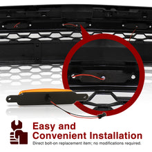 Load image into Gallery viewer, Chevrolet Silverado 1500 2016-2018 / 2018-2020 Ford F-150 / 2007-2018 Jeep Wrangler JK Front Bumper Grille Amber LED DRL Running Lights