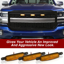 Load image into Gallery viewer, Chevrolet Silverado 1500 2016-2018 / 2018-2020 Ford F-150 / 2007-2018 Jeep Wrangler JK Front Bumper Grille Amber LED DRL Running Lights