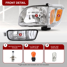 Load image into Gallery viewer, Toyota Tacoma 2001-2004 Factory Style Headlights + Bumpers + Corners Chrome Housing Clear Len Amber Reflector