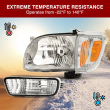 Load image into Gallery viewer, Toyota Tacoma 2001-2004 Factory Style Headlights + Bumpers + Corners Chrome Housing Clear Len Amber Reflector